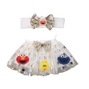 Elmo Outfit First Birthday Elmo Dress Sesame Street Skirt Clothes Smash Cake